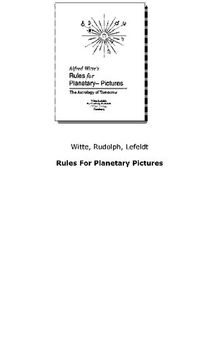 Alfred Witte's Rules For Planetary Pictures, The Astrology Of Tomorrow