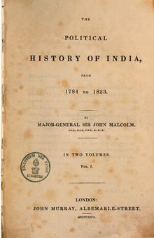 The Political History  of India, from 1784 to 1823