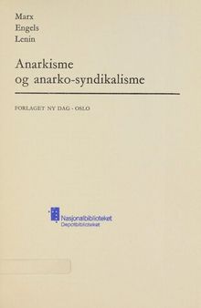 Anarkisme og anarko-syndikalisme