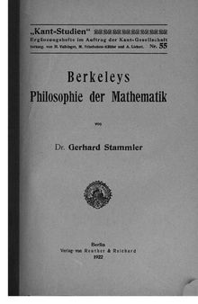 Berkeleys Philosophie der Mathematik
