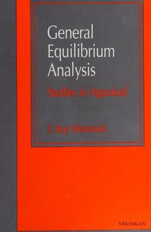 General Equilibrium Analysis: Studies in Appraisal