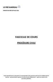 Fascicule - Droit de la procédure civile française