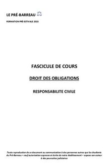 Fascicule - Responsabilité civile