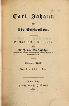 Carl Johann und die Schweden : Historische Skizzen