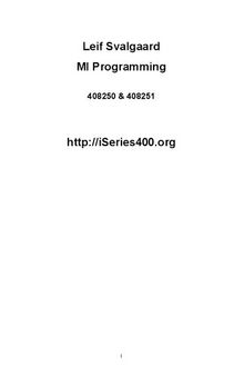 MI Programming
