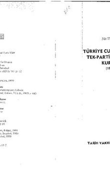 Türkiye Cumhuriyeti'nde Tek Parti Yönetiminin Kurulması (1923-1931)