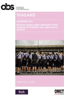 Standing Tall: Women human rights defenders at the  forefront of Thailand’s pro-democracy protests