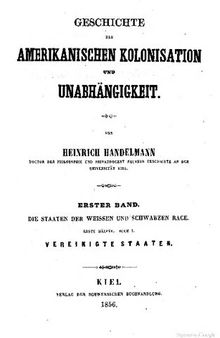 Geschichte der amerikanischen Kolonisation und Unabhängigkeit