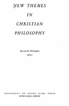 New Themes in Christian Philosophy