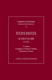 Iulius Paulus: Ad edictum libri IV-XVI