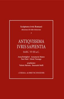 Antiquissima iuris sapientia saec. VI-III a.C.