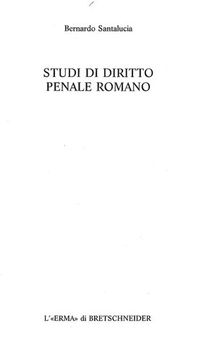 Studi di diritto penale romano