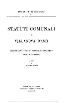 Statuti comunali di Villanova d'Asti