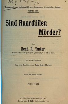Sind Anarchisten Mörder?