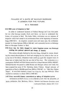 Failure of a Gate of Sukkur Barrage a Lesson for the Future
