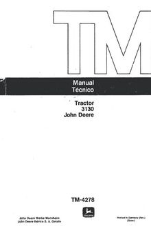 Manual Técnico Tractor John Deere 3130 TM-4278