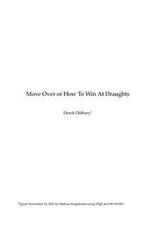 Move over ; or, How to win at draughts