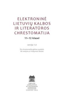 Elektroninė lietuvių kalbos ir literatūros chrestomatija 11-12 klasei