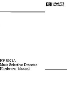 HP 5971A Mass Selective Detector Hardware Manual