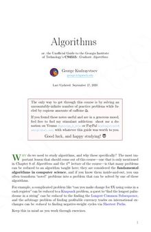 Algorithms, or the Unofficial Guide to the Georgia Institute of Technology's CS6515: Graduate Algorithms