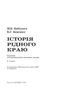 Iсторiя рiдного краю. 6–7 класи