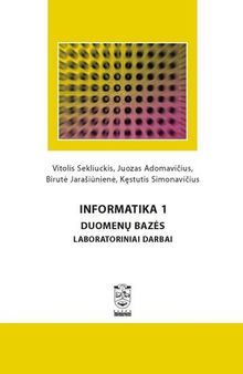 Informatika 1. Duomenų bazės. Laboratoriniai darbai