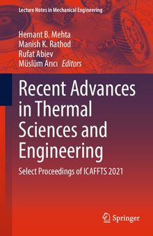 Recent Advances in Thermal Sciences and Engineering: Select Proceedings of ICAFFTS 2021