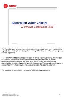 Absorption Water Chillers