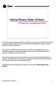 Helical-Rotary Water Chillers
