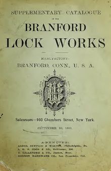 Supplementary Catalogue of the Branford Lock Works