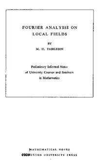 Fourier analysis on local fields