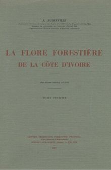 La flore forestière de la côte d'ivoire 1.