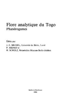 Flore analytique du Togo : phanérogames