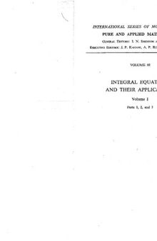 Integral Equations and their applications