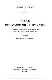 Taxae pro communibus servitiis (1295-1455)