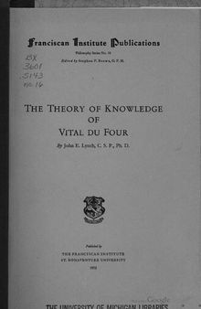 The Theory of Knowledge of Vital du Four