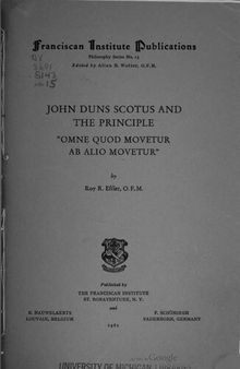 John Duns Scotus and the Principle 