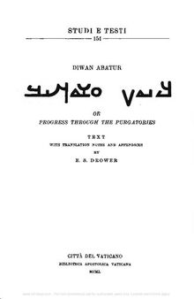 Diwan Abatur or Progress through the Purgatories