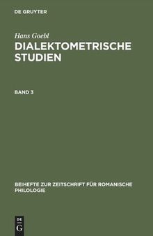 Dialektometrische Studien: Band 3