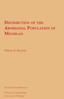 Distribution of the Aboriginal Population of Michigan