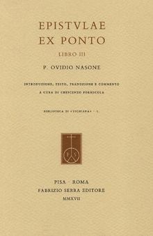 Ovidio: Epistulae ex Ponto, Libro III.