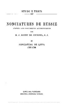 Nonciatures de Russie (rist. anast.). Nonciature de Litta (1797-1799)