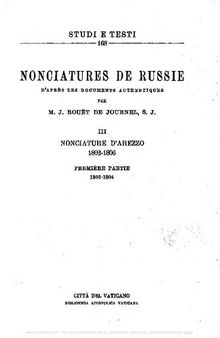 Nonciatures de Russie (rist. anast.). Nonciature d'Arezzo (1802-1804)