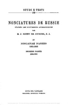 Nonciatures de Russie (rist. anast.). Nonciature d'Arezzo (1804-1806)