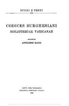 Codices burghesiani Bibliothecae Vaticanae