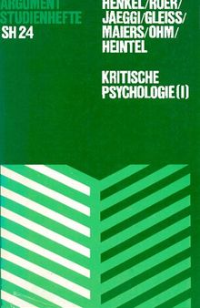 KRITISCHE PSYCHOLOGIE (I)