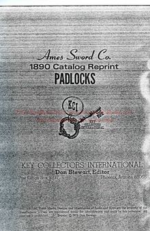 Ames Sword Co. 1890 Catalog Reprint: Padlocks