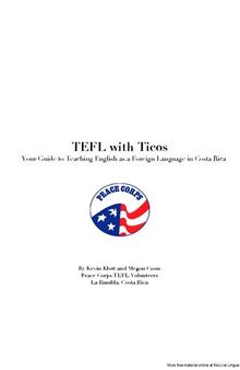 TEFL with Ticos Your Guide to Teaching English as a Foreign Language in Costa Rica