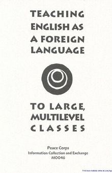 Teaching English as a foreign language to large, multilevel classes