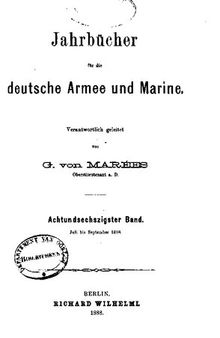 Jahrbücher für die Deutsche Armee und Marine